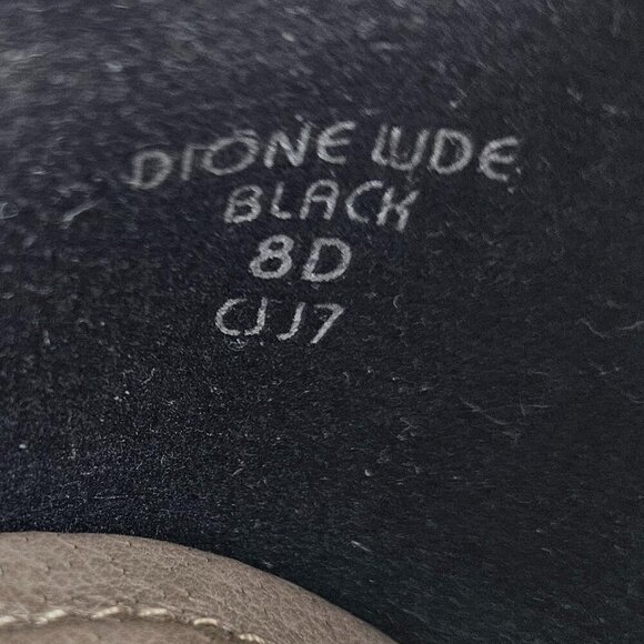 Earth Dione Wide Perforated Black Leather Heel Mary Jane Shoe 8 D - Picture 12 of 12